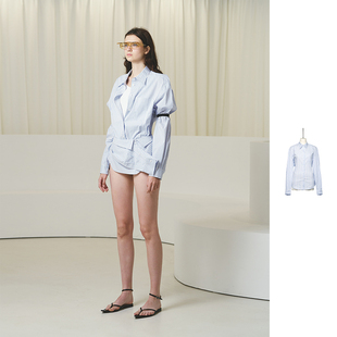 【现货】PUSHBUTTON 25SS 条纹收腰版型衬衫 DOUBLEBOO