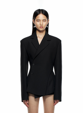 【现货】MARRKNULL 25SS 黑色Dislocation西装 DOUBLEBOO