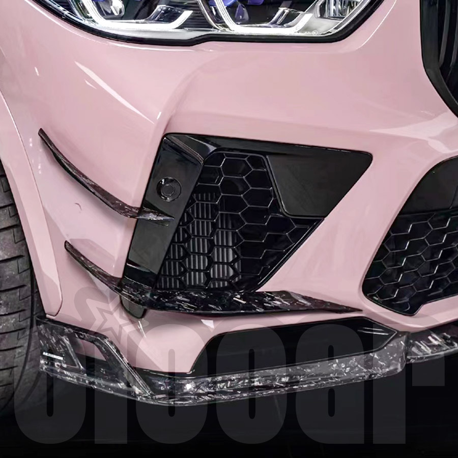 适用于宝马F95 X5M 专用 改装oioMotors款干碳纤维 前杠侧风刀