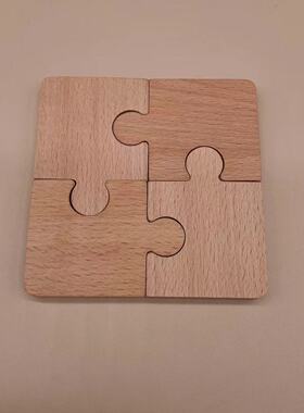 蒙氏拼扣入门儿童实木益智大块拼图嵌板Lovevery平替2岁玩具ins风