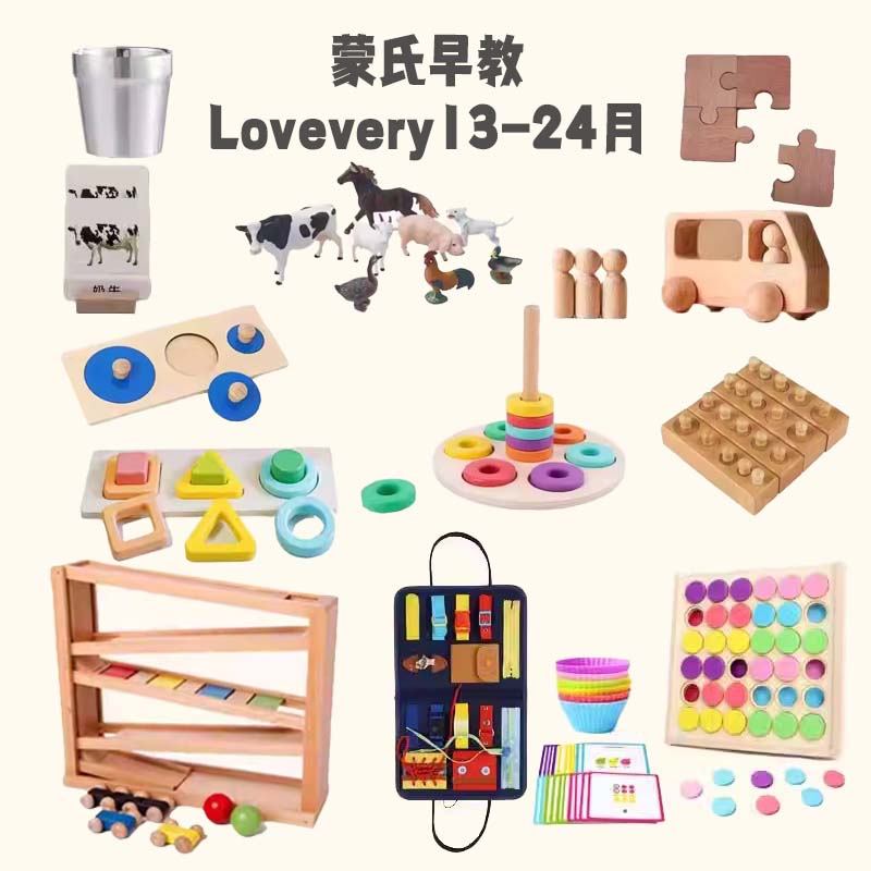 蒙氏早教Lovevery13-24月套装盒子益智玩具平替宝宝儿童蒙台梭利 玩具/童车/益智/积木/模型 普通塑料积木 原图主图