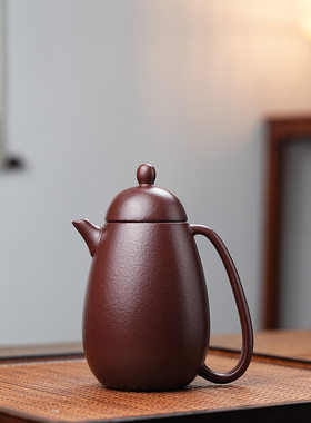 龙蛋原矿紫泥名家手工壶礼品茶具