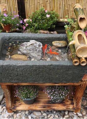 庭院假山喷泉摆件阳台造景养鱼池