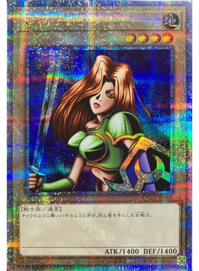 蓝海游戏王旧版UR/SER/金碎QCSER QCLP-JP001 女剑士 迦南