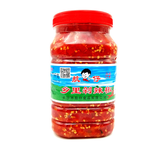 湖南特产 航仔乡里剁椒酱1.9kg 炒菜手剁碎辣椒 拌粉拌面鲜辣椒 - 封面