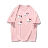 T0147-P252025春夏新款抖音卡通Kitty猫纯棉短袖T恤潮，女装T恤，星座617A-2