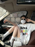 T034-P25100%棉直播同品前印花宽松短袖t恤女，女装T恤，星座617A-2