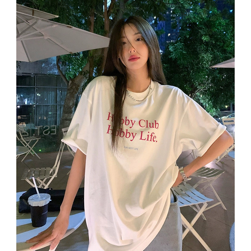T0271-P25美式小众简约字母设计夏装短袖T恤情侣宽松百搭,女装T恤,星座617A-2