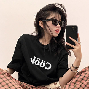T00923-P35 正肩短袖T恤女套头短款修身高腰露脐辣妹上衣图片