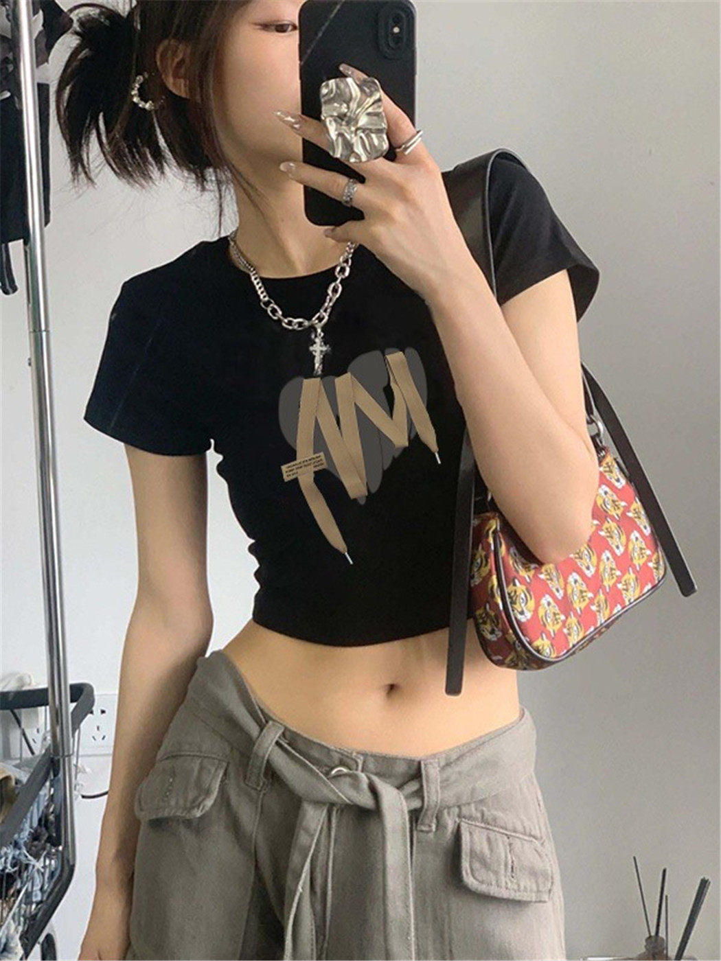 T00947-P35纯棉短款短袖T恤圆领修身,女装T恤,星座617A-2