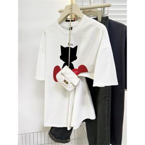 T0287-P25 春夏新款纯棉短袖T恤潮 24新款 男女宽松百搭上衣,女装T恤,星座617A-2