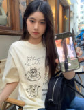 T0918-P25韩版可爱卡通狗狗涂鸦动物圆领短袖T恤夏季，女装T恤，星座617A-2