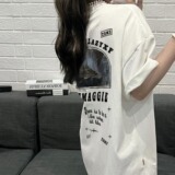 T0157-P25纯棉短袖T恤宽松百搭美式潮牌男女同款休闲上衣，女装T恤，星座617A-2