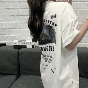 T0157-P25 纯棉短袖T恤宽松百搭美式潮牌男女同款休闲上衣图片