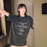 T0236-P25抖音春夏大码纯棉短袖T恤男女同款宽松版，女装T恤，星座617A-2