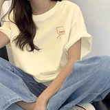 T0276-P25春夏新款纯棉短袖T恤潮2024抖音，女装T恤，星座617A-2