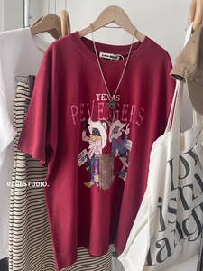 T0231-P25  日系动漫印花纯棉短袖 夏装短袖T恤女图片