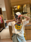 T0961-P2524春夏卡通印花纯棉t恤男女款情侣百搭宽松上衣，女装T恤，星座617A-2