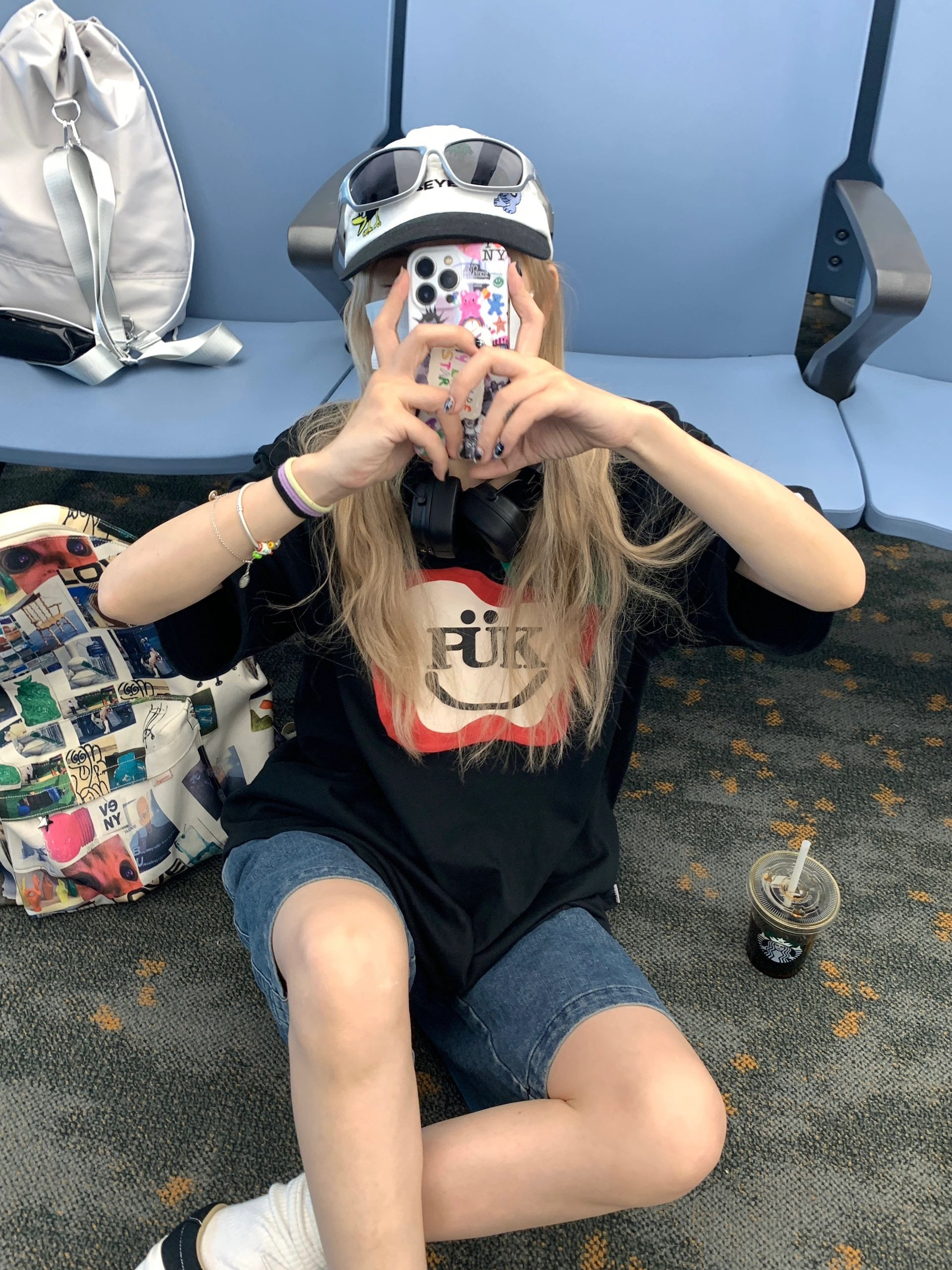 T0126-P25红苹果乐园卡通前印花宽松短袖t恤女高品质纯棉,女装T恤,星座617A-2
