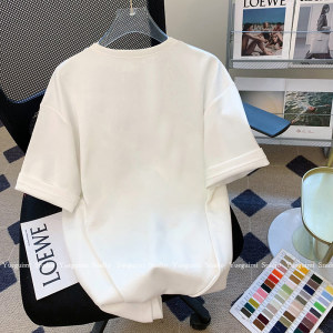 T0316-P30春夏装短袖2025新款趣味卡通个性印花纯棉T,个性穿衣搭配博主图片