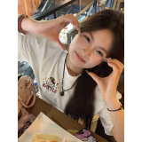 T0282-P25春夏新款纯棉短袖T恤潮可爱减龄Kitty猫趣味印花上衣，女装T恤，星座617A-2