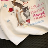 T018-P25短袖T恤女修身天使猫咪可爱印花纯棉T，女装T恤，星座617A-2