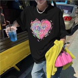 T0225-P25网红情侣装爱心短袖T恤24新款潮牌高级感宽松百搭上衣，女装T恤，星座617A-2