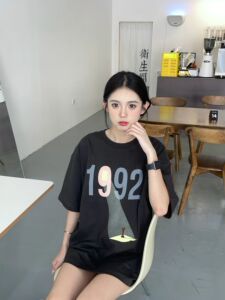 T0144-P25 纯色T恤潮 纯棉印花宽松夏季男女装短袖T图片