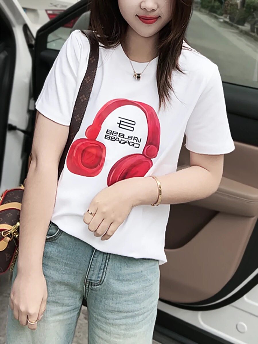 T0930-P25白色短袖T恤女2025夏季新款设计感百搭上衣,女装T恤,星座617A-2