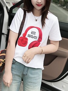 T0930-P25 白色短袖T恤女2025夏季新款设计感百搭上衣图片