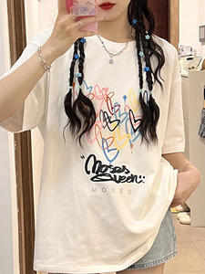 T0312-P25 2025新款重磅纯棉夏装 趣味卡通印花短袖T图片