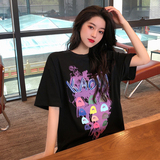T0192-P25彩色个性印花纯棉T抖音落肩宽松版情侣款，男装卫衣，星座617A-2