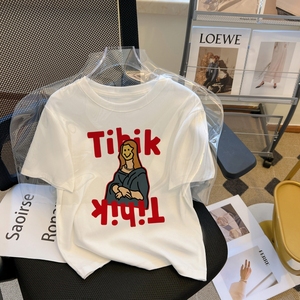 T0382-P30 潮创意卡通印花纯棉短袖T恤女 情侣宽松百搭,女装T恤,星座617A-2