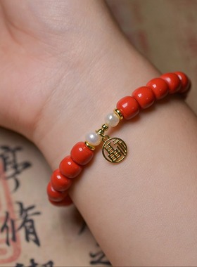 湘西水飞原矿朱砂老型女款手串红砂朱砂高含量天然辰砂可出证书