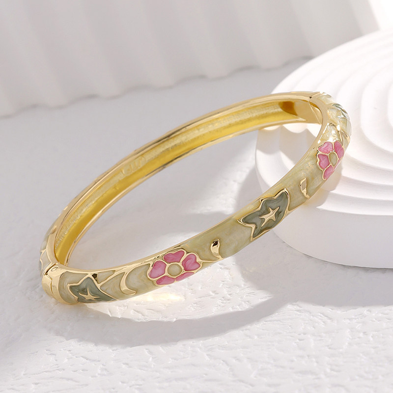 jtf 北京景泰蓝手镯子女细贵妃掐丝珐琅时尚镀金简约小众闺蜜礼物