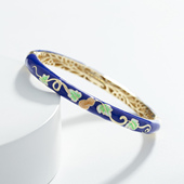 jtf北京景泰蓝手镯女铜胎掐丝珐琅彩绘镯子复古优雅吉祥葫芦饰品