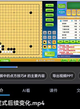 围棋职业六段丁烈老师定式后续变化视频课共24课时定式以后的下法