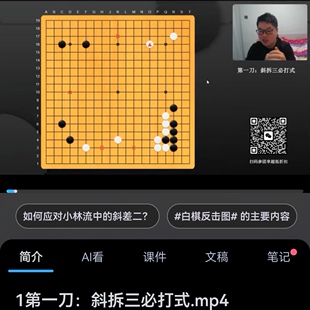 围棋教学视频2024赛前冲刺神坑6刀爱棋道张一鸣适合2到5段带文档