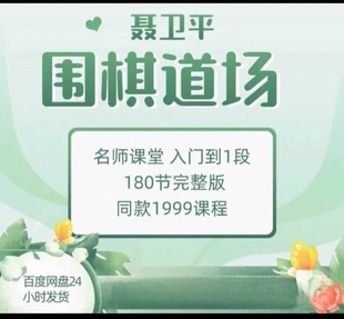 聂卫平围棋道场名师课堂从入门到段位教学视频适合入门到1段小孩
