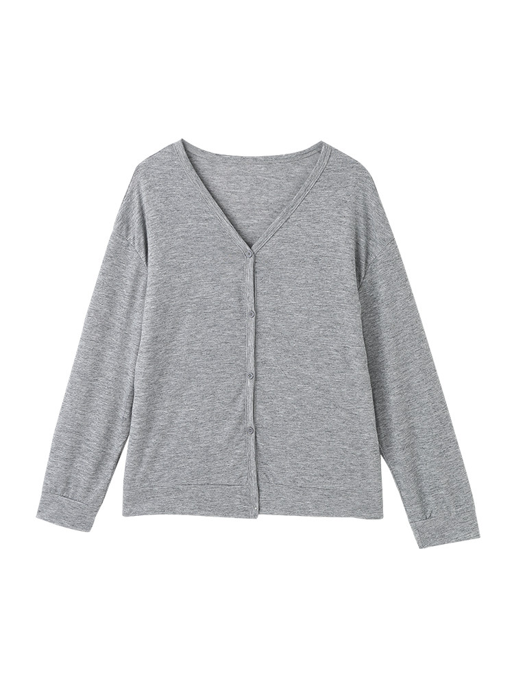 Gray Lazy Style Sun-Protective Long-Sleeve Cardigan Jacket for Women, New Summer Casual Loose Thin Top Trendy