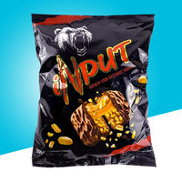 Russian imported Black Brown Bear chocolate-flavored peanut filling candy KDV brand Brown Bear nougat wedding candy thumbnail 2