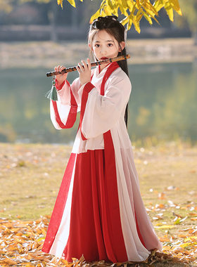 女童汉服紫霞仙子同款古装武侠儿童国风广袖交领襦裙演出服