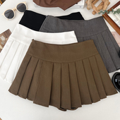 韩版 学院风时尚 百搭高腰显瘦半身裙防走光短裙百褶裙a字裙女JK