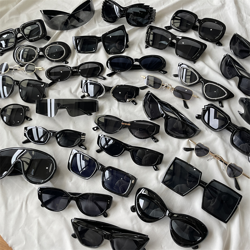 男女款基础黑色墨镜遮阳韩日欧美大框辣妹太阳眼镜猫眼防晒骑行镜