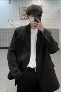 春秋西装男韩版潮流痞帅外套休闲上衣ins港风小西服大码XF130-P95图片