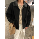 2025秋款短款美式复古外套潮牌痞帅宽松翻领夹克大码F330-P98，男装夹克，电商A152