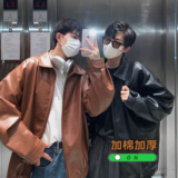 美式复古机车皮衣男西海岸oversize外套炸街夹克大码港风PY12-P95，男装皮衣，电商A152