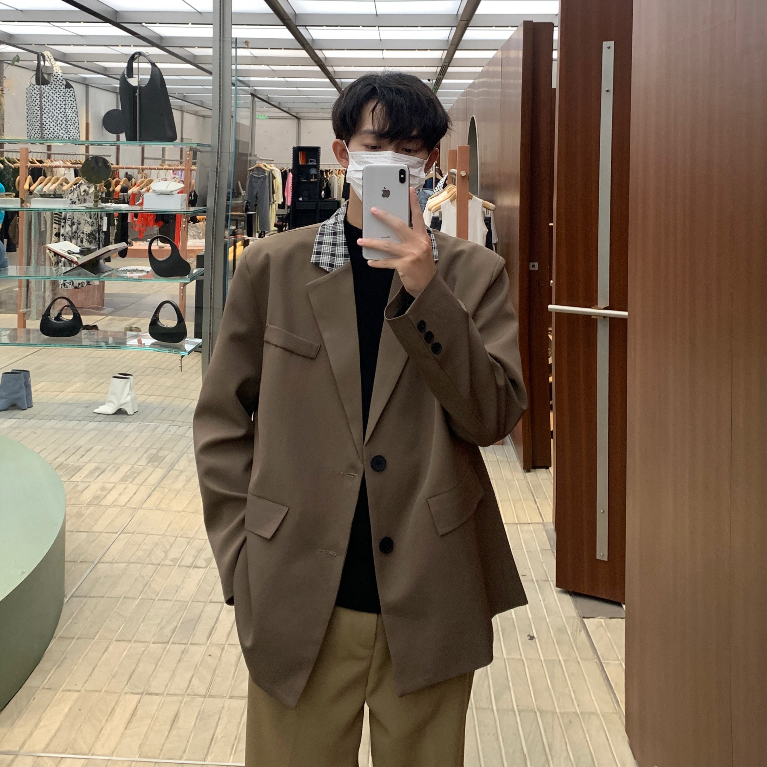 春秋西装男韩版潮流痞帅外套休闲上衣ins港风小西服大码F118-P95,男装西服套装,电商A152