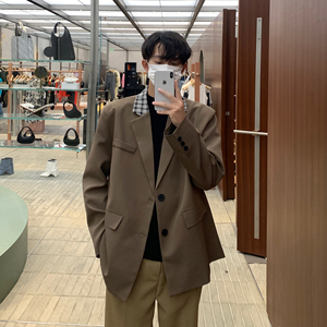 春秋西装男韩版潮流痞帅外套休闲上衣ins港风小西服大码F118-P95图片