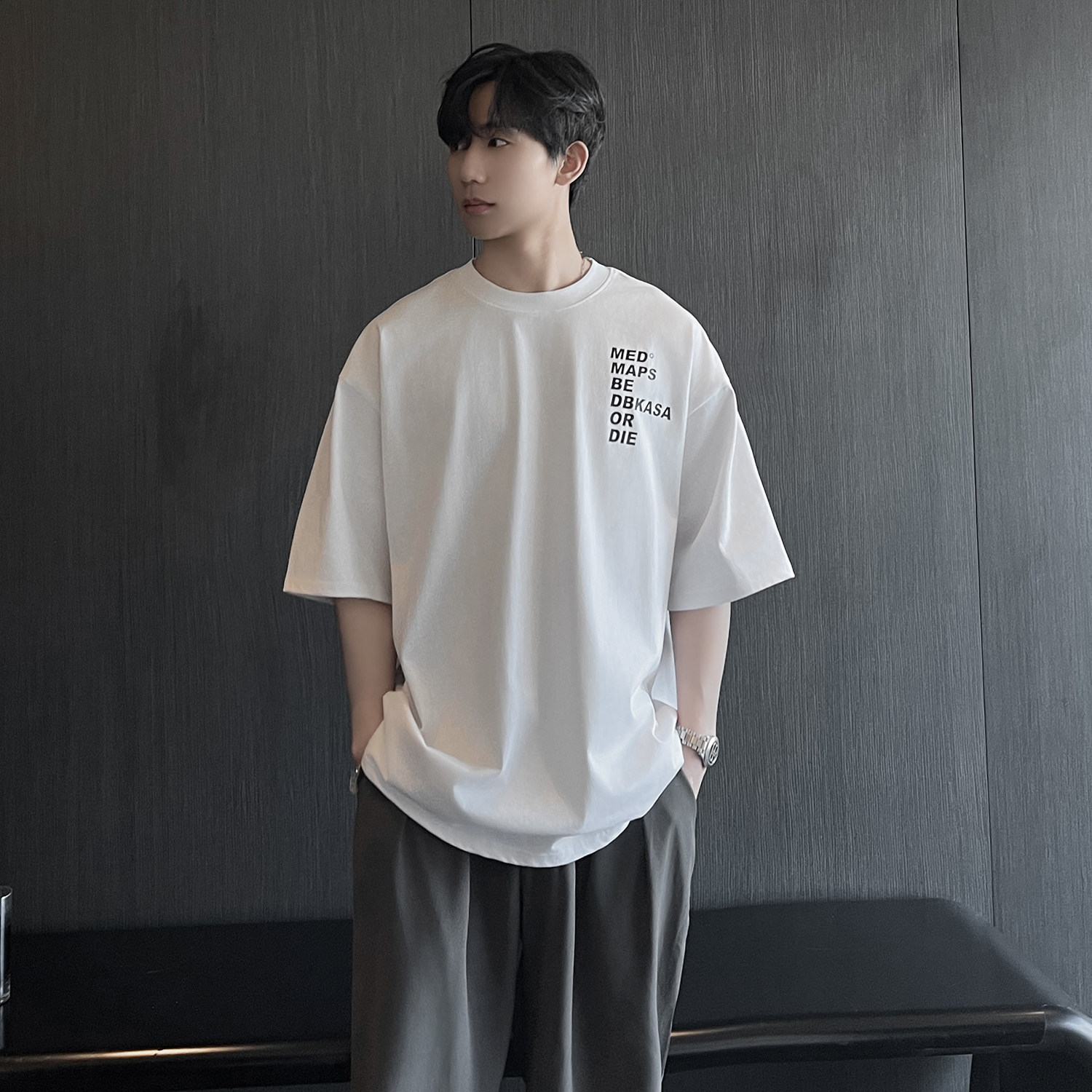 TX38-特P30控482025夏季新款韩版宽松圆领短袖t恤印花T恤潮流,男装T恤,电商A152